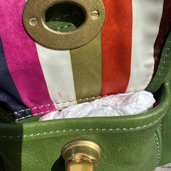 Coach Bleecker Street Legacy Peyton Apple Green Leather Satchel - Picture 13 of 16